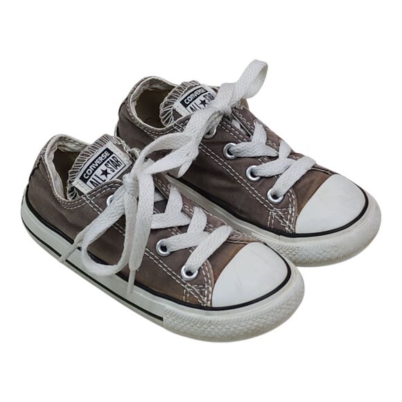 Converse All Star Brown Toddler Infants Shoes Size 8 Kids 7" Long - Picture 1 of 9